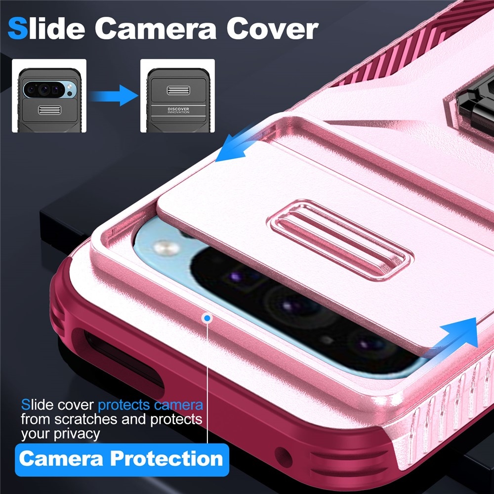 Lids odolný kryt na Google Pixel 10 Pro/9 Pro/9 - ružový/vínový