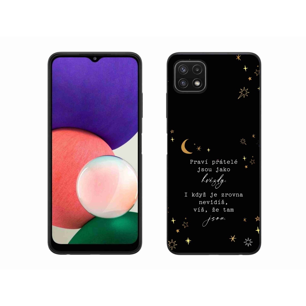 Gélový kryt mmCase na Samsung Galaxy A22 5G - citát 6 čierne pozadie