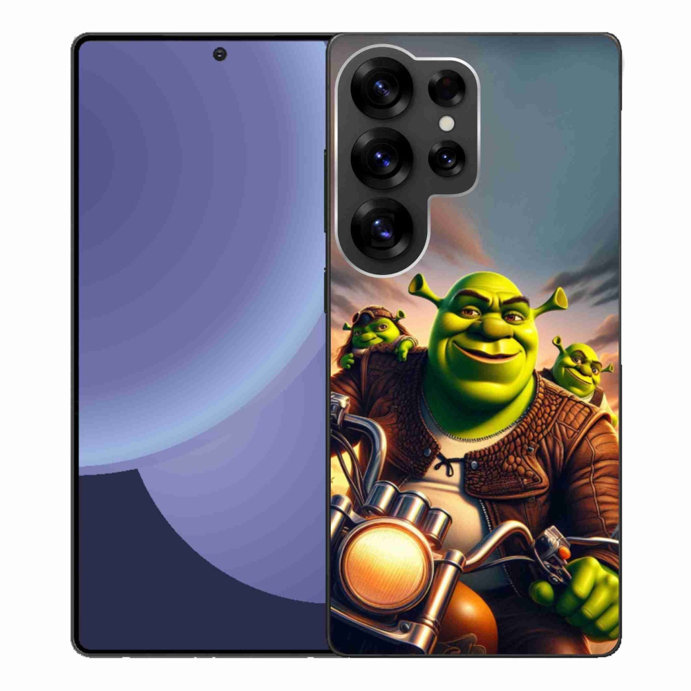 Gélový kryt mmCase na Samsung Galaxy S25 Ultra - shrek na motorke