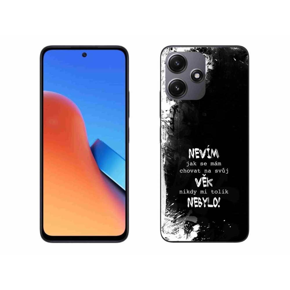 Gélový kryt mmCase na Xiaomi Redmi 12 5G - vtipný text 14 čierne pozadie