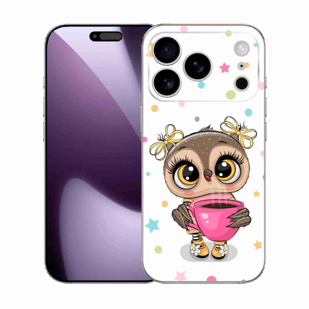 Gélový kryt mmCase na iPhone 17 Pro - kreslená sovička