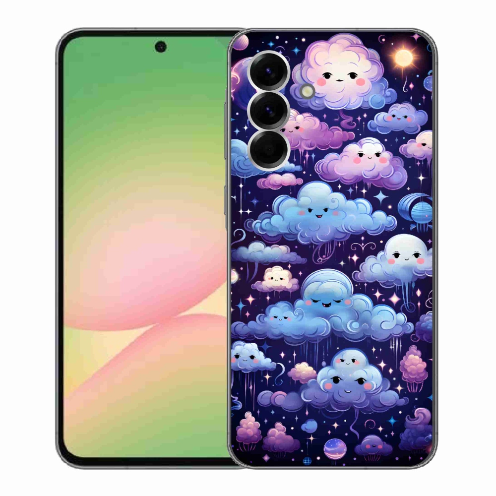 Gélový kryt mmCase na Samsung Galaxy A56 5G - mráčiky