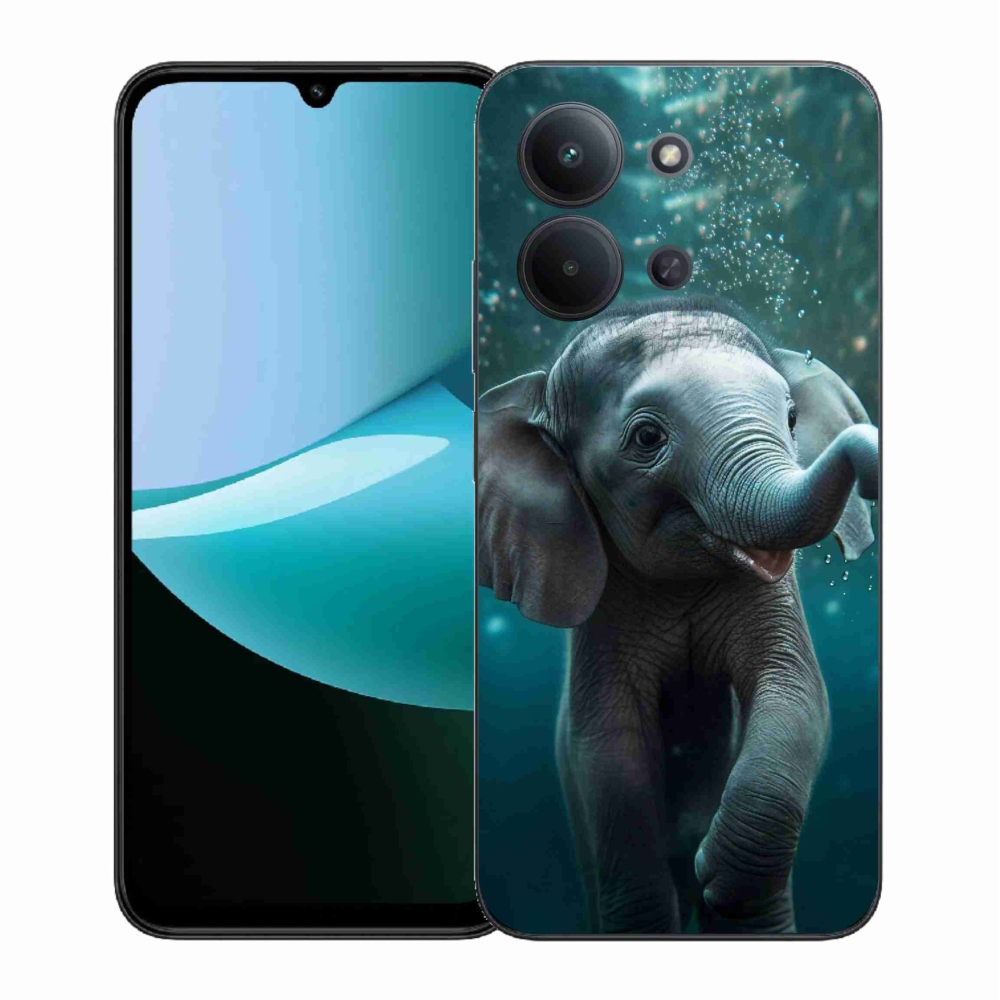 Gélový kryt mmCase na Xiaomi Redmi 15C 4G (171mm)/Poco C85 4G (171mm) - sloník pod vodou