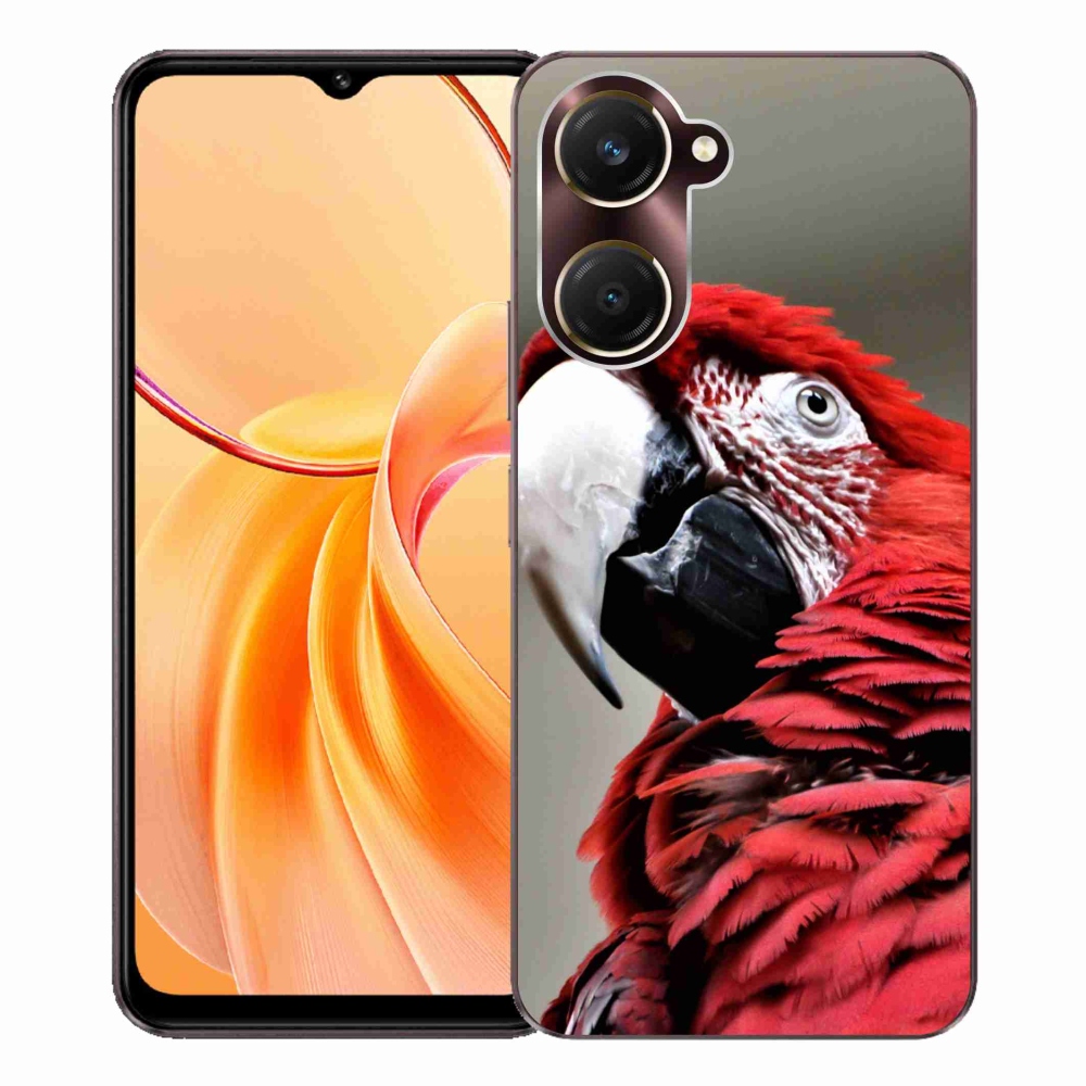 Gélový kryt mmCase na Vivo Y28s 5G - papagáj ara červený