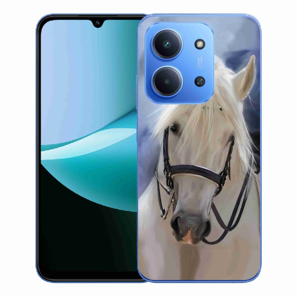 Gélový kryt mmCase na Xiaomi Redmi 15C 4G/5G (173mm) - biely kôň