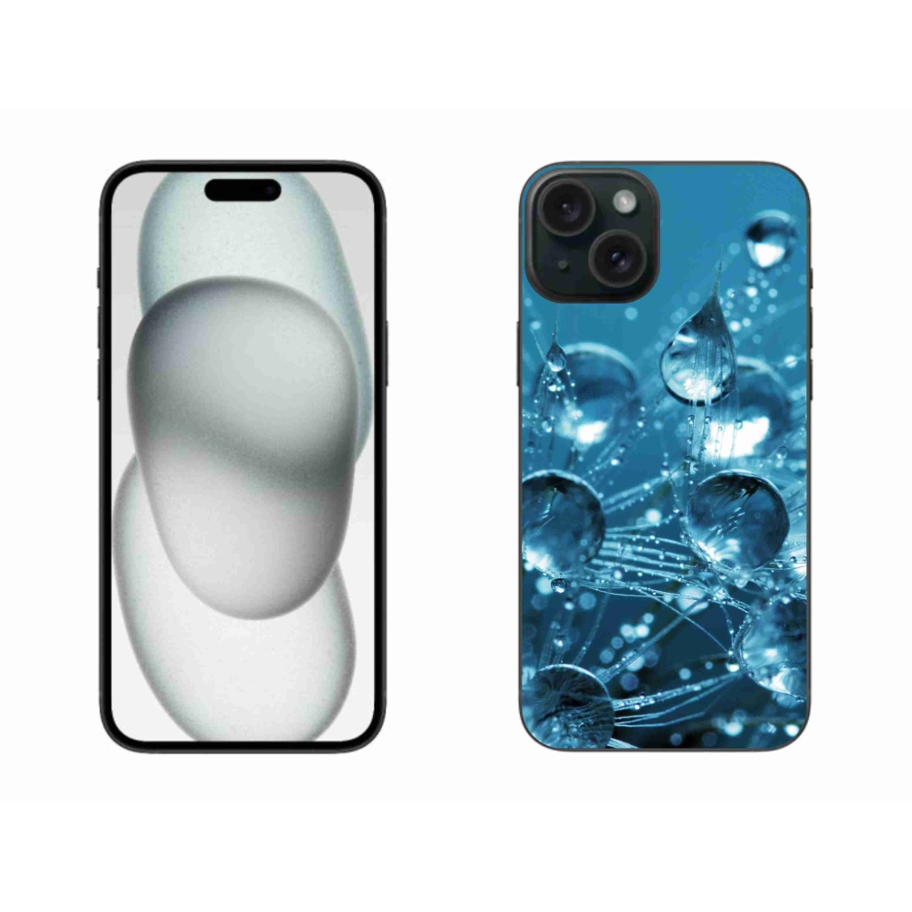 Gélový kryt mmCase na iPhone 15 Plus - kvapky vody
