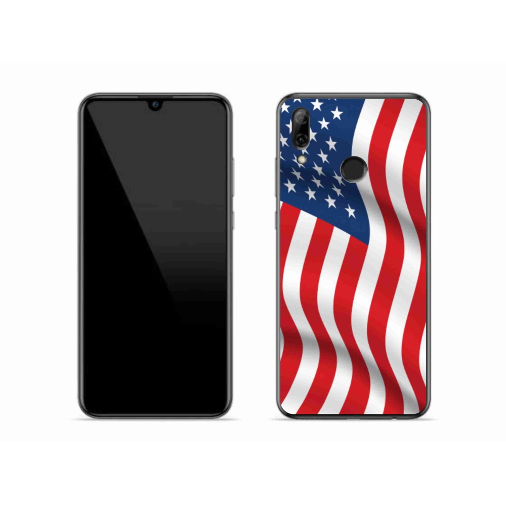 Gélový kryt mmCase na mobil Huawei P Smart (2019) - USA vlajka