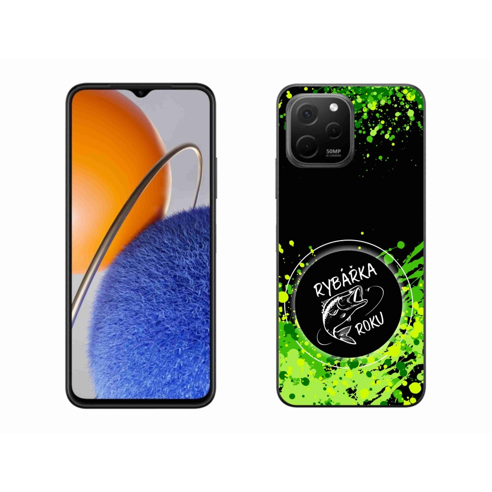 Gélový kryt mmCase na Huawei Nova Y61 - rybárka roku čierne pozadie