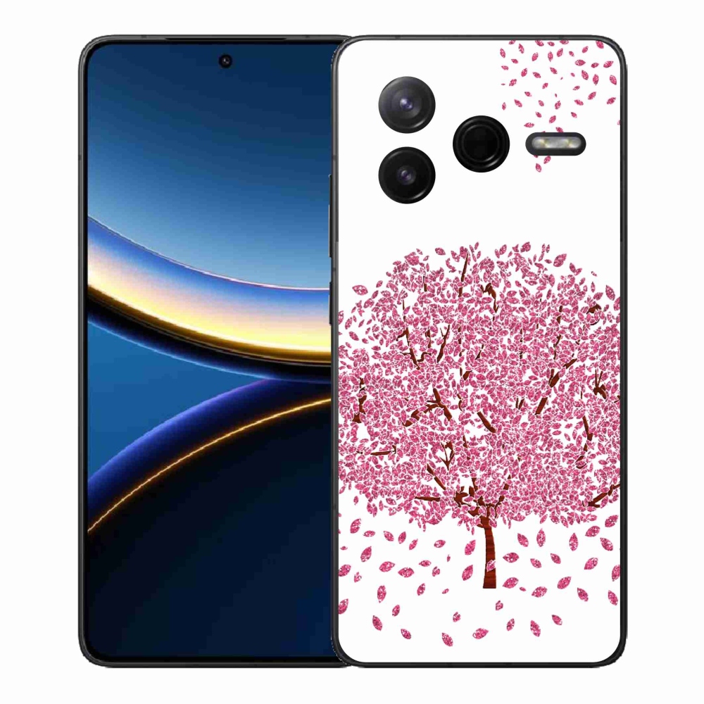 Gélový kryt mmCase na Xiaomi Poco F7 Pro - kreslený strom s listami