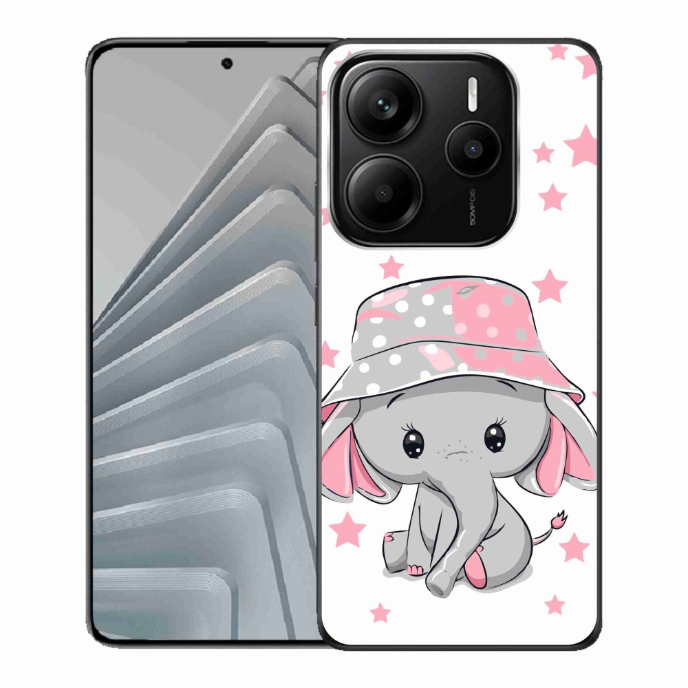 Gélový kryt mmCase na Xiaomi Redmi Note 14 5G - ružový slon