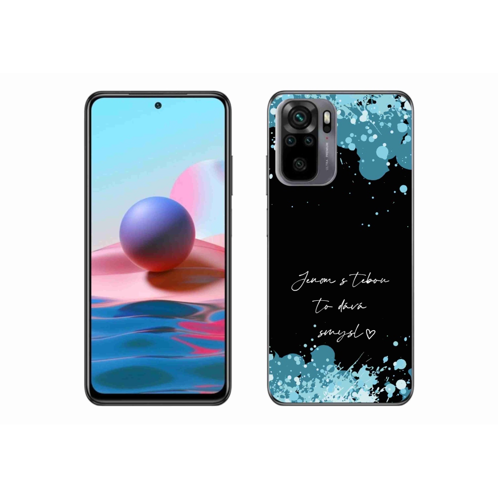 Gélový kryt mmCase na Xiaomi Redmi Note 10S - zamilovaný text čierne pozadie