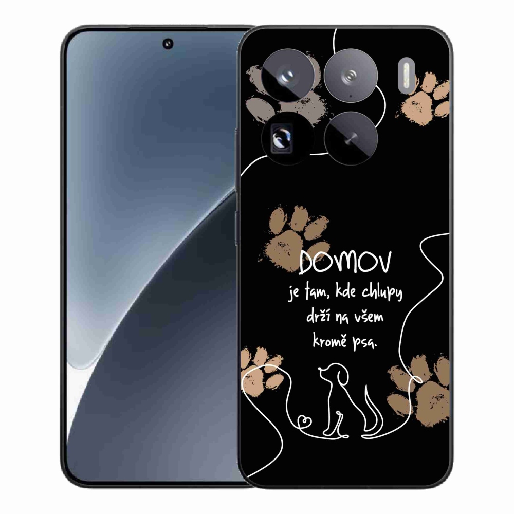 Gélový kryt mmCase na Xiaomi 15 Pro - psí motív čierne pozadie