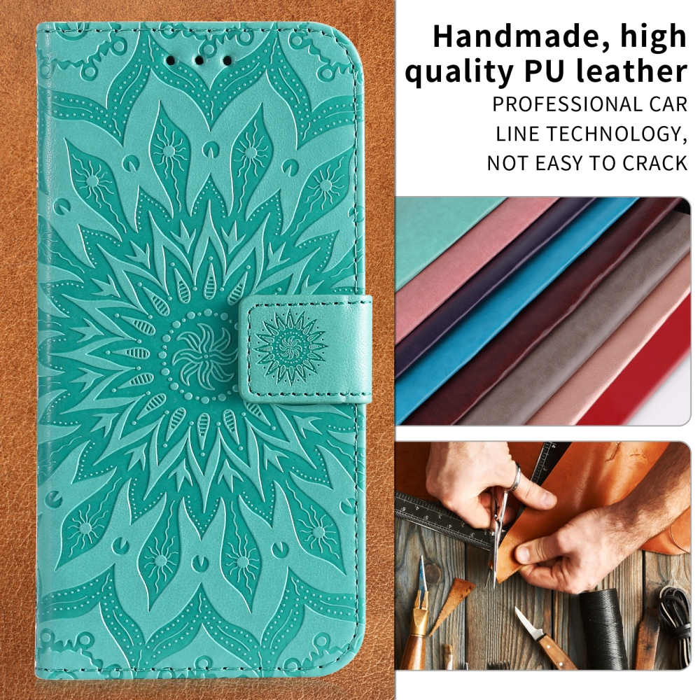 Sunflower knižkové púzdro na Xiaomi Redmi 15C 4G/5G (173mm) - modrozelené