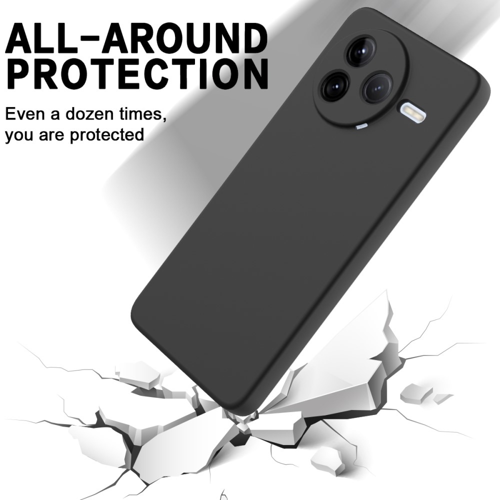 Matný silikónový obal na Xiaomi Poco F7 Pro - čierny