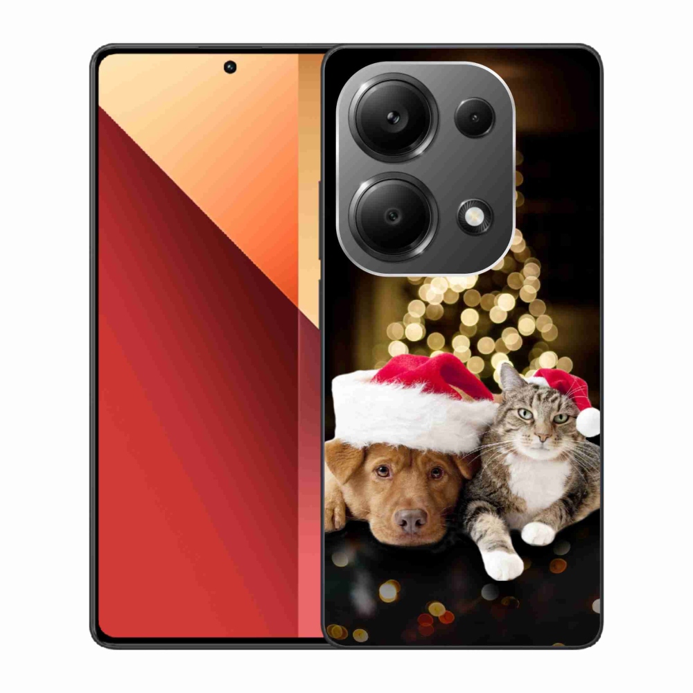 Gélový kryt mmCase na Xiaomi Redmi Note 13 Pro 4G/Poco M6 Pro - vianočný pes a mačka