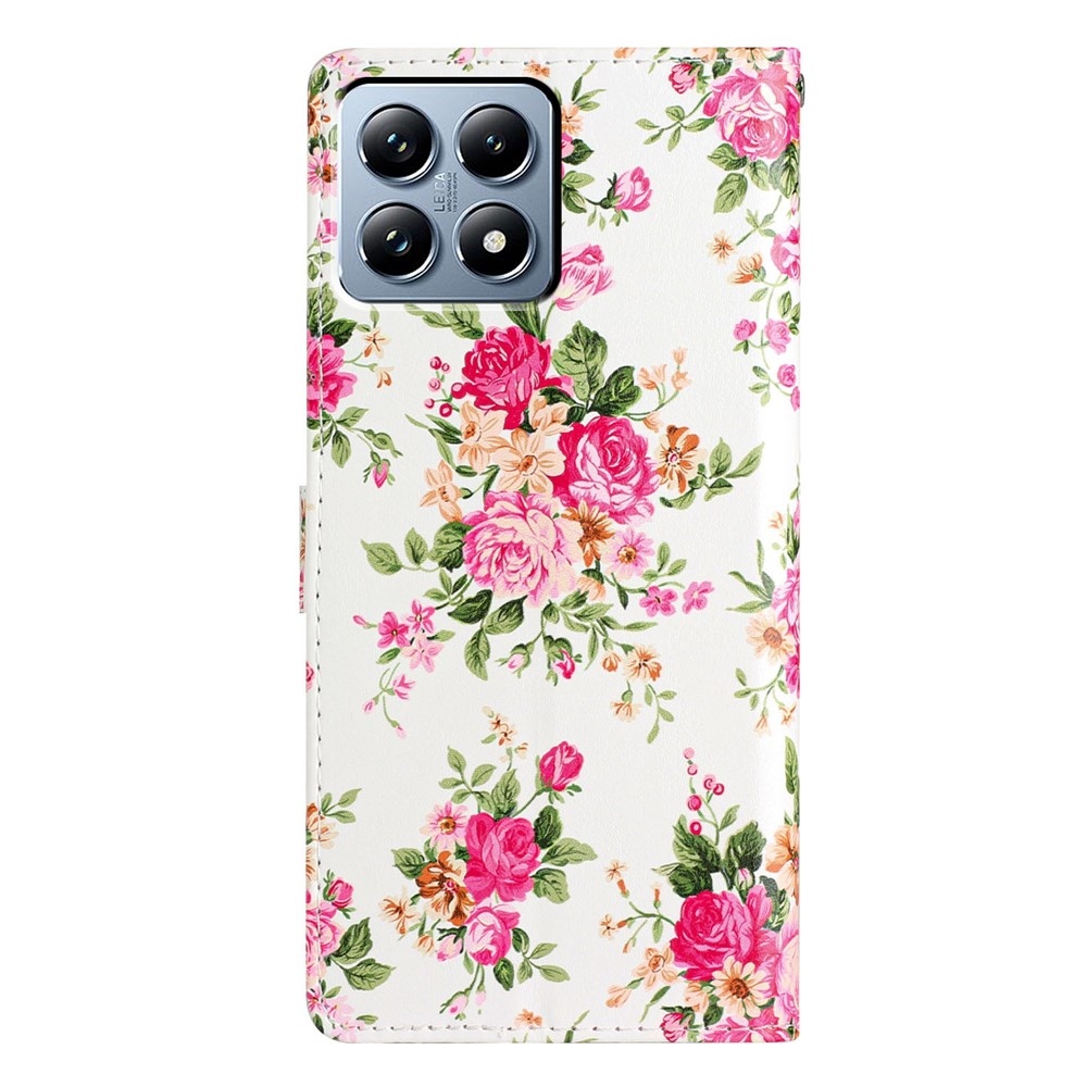 Unique knižkové púzdro na Xiaomi 15T Pro - červené kvety