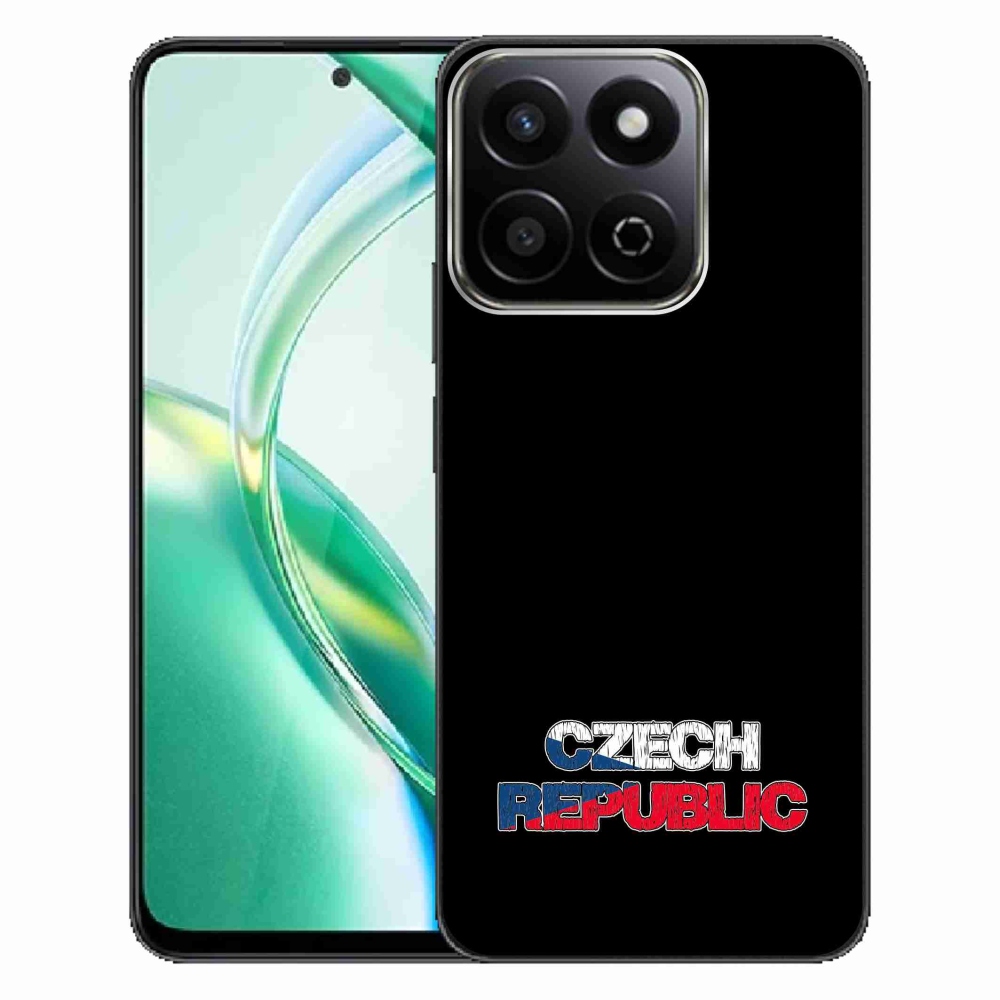 Gélový kryt mmCase na Honor 200 Smart 5G - Czech Republic čierne pozadie