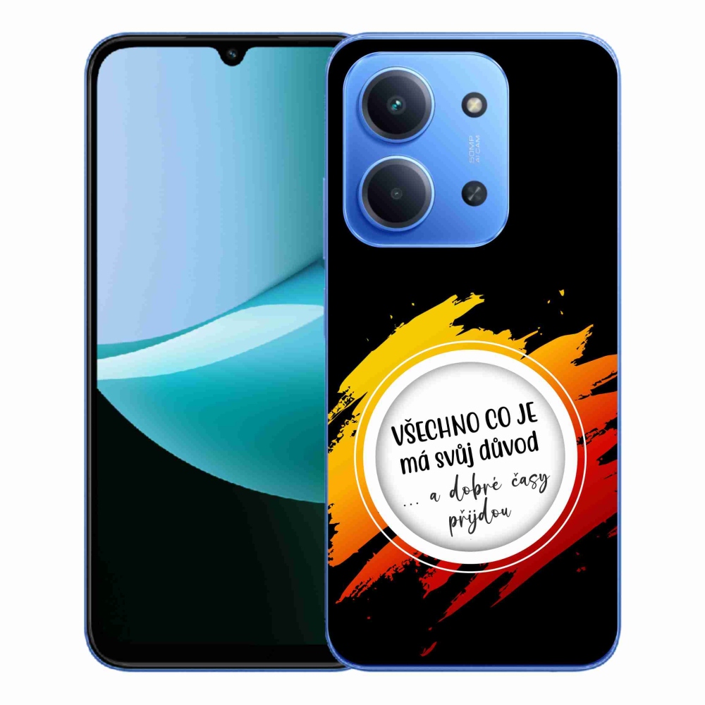 Gélový kryt mmCase na Xiaomi Redmi 15C 4G/5G (173mm) - citát 3 čierne pozadie