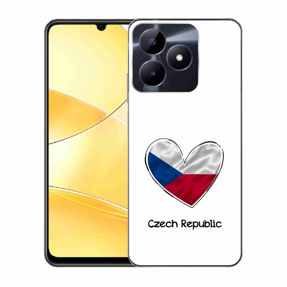 Gélový kryt mmCase na Realme C51/C53 - vlajka srdca biele pozadie