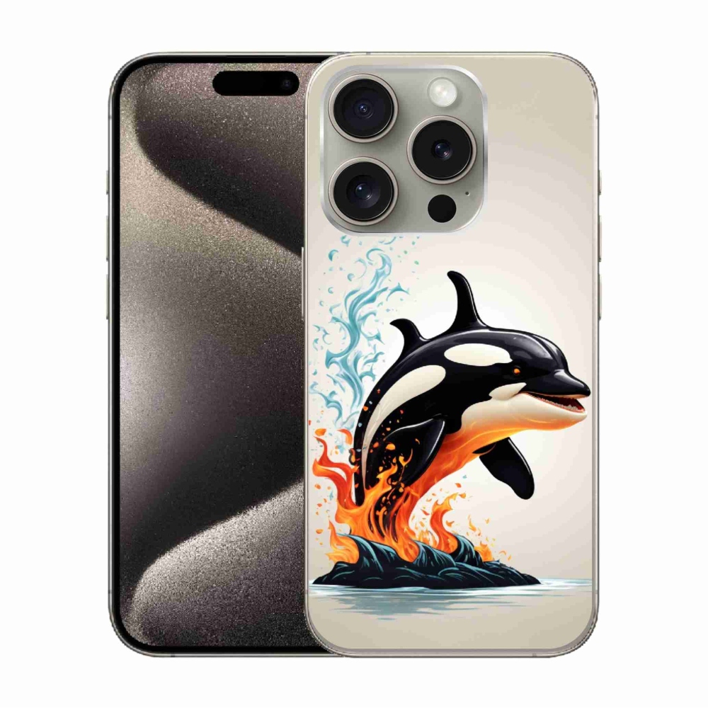 Gélový kryt mmCase na iPhone 15 Pro - kosatka