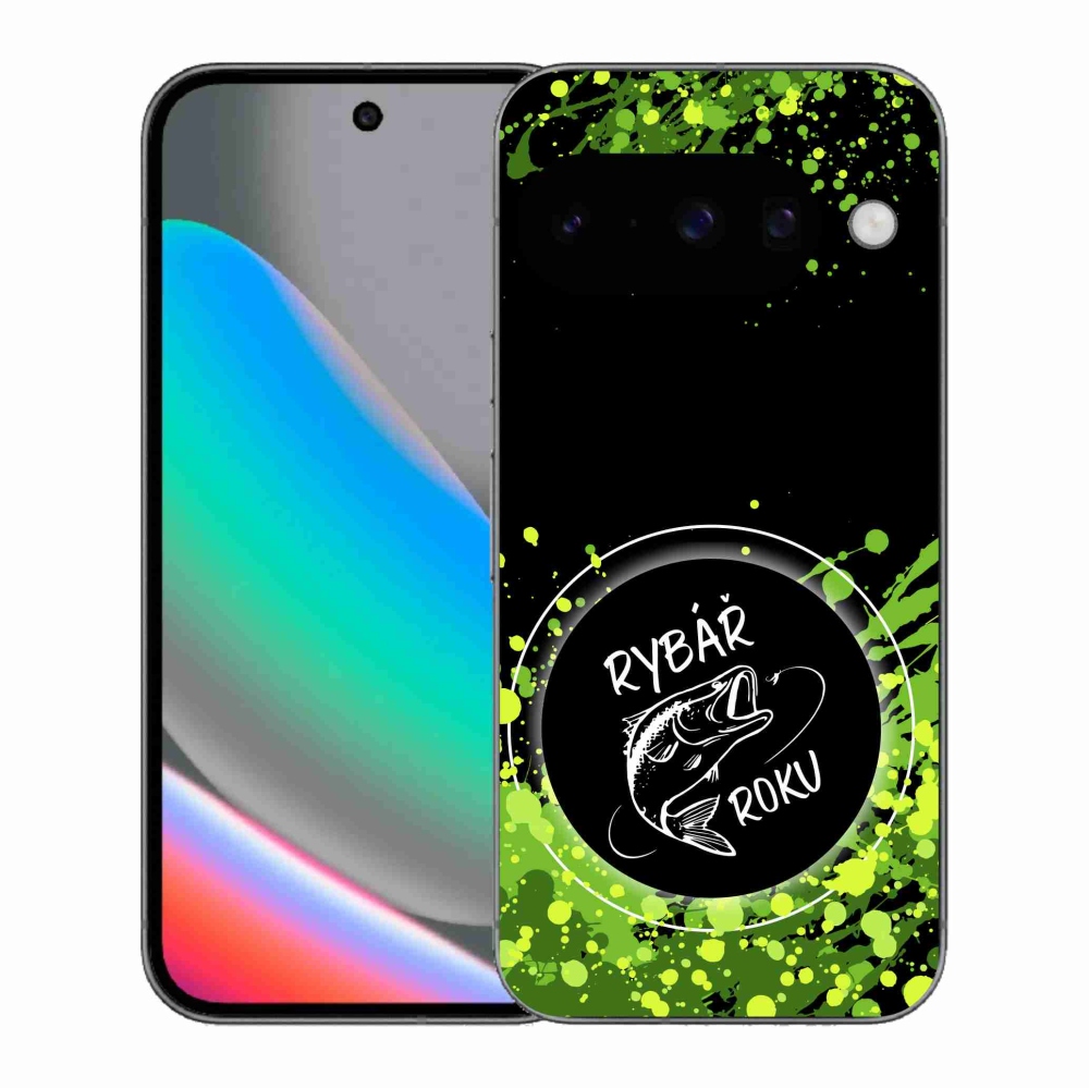 Gélový kryt mmCase na Google Pixel 10 - rybár roku čierne pozadie