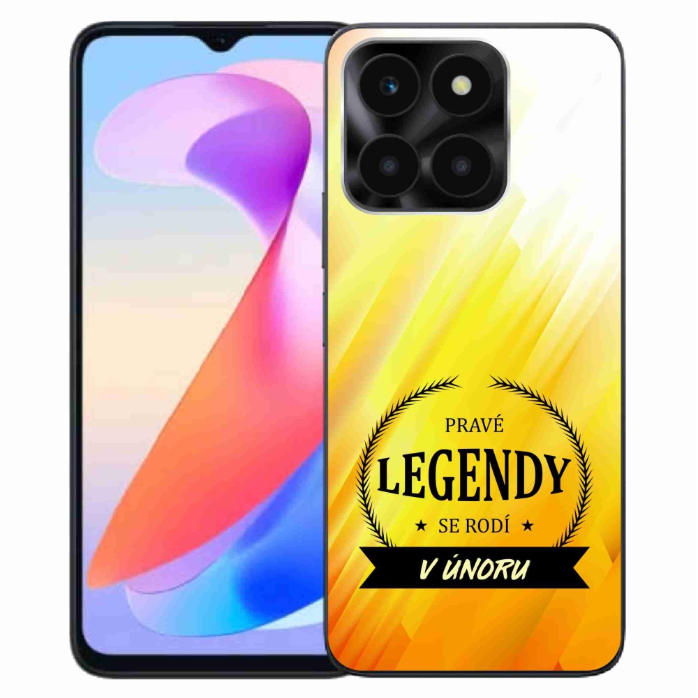 Gélový kryt mmCase na Honor X6a - legendy vo februári žlté pozadie