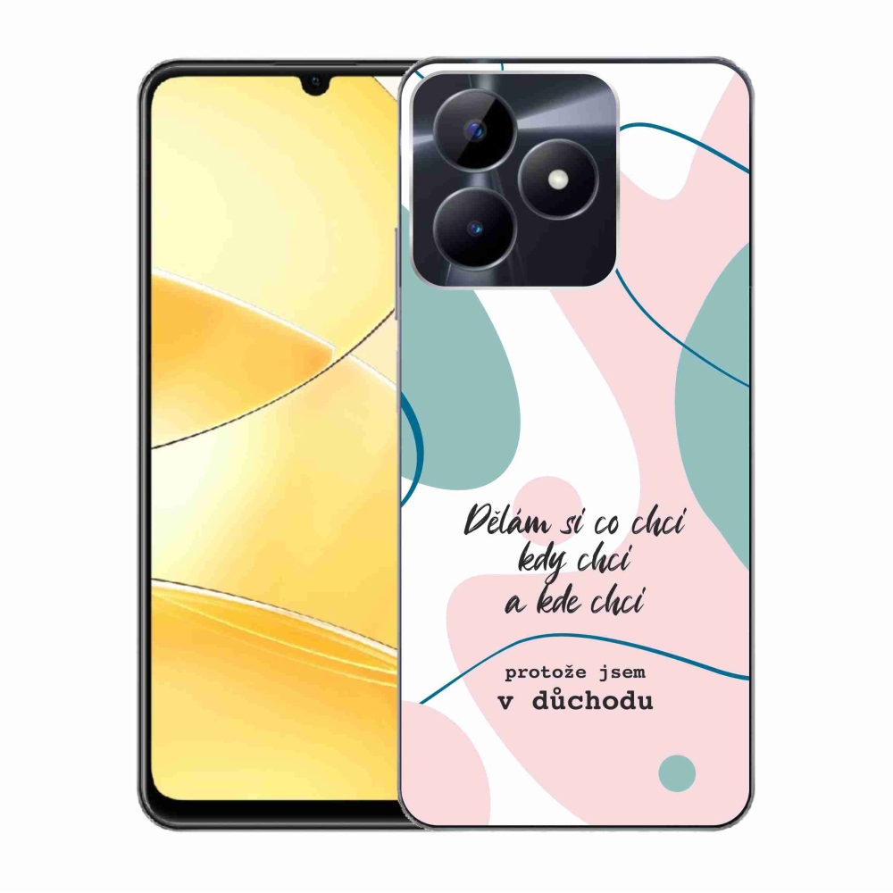 Gélový kryt mmCase na Realme C51/C53 - vtipný text 10 biele pozadie