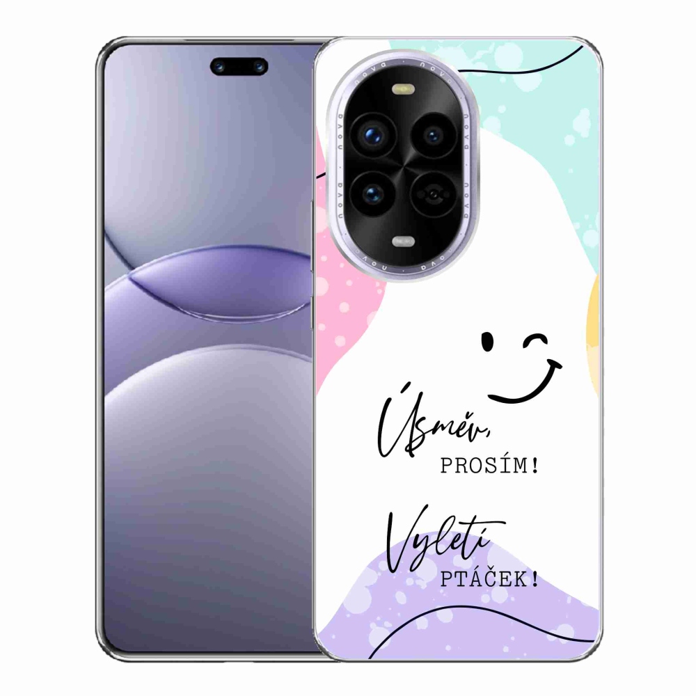 Gélový kryt mmCase na Huawei Nova 13 Pro 5G - vtipný text 4 biele pozadie