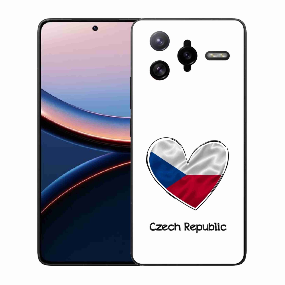 Gélový kryt mmCase na Xiaomi Poco F7 Ultra - vlajka srdca biele pozadie