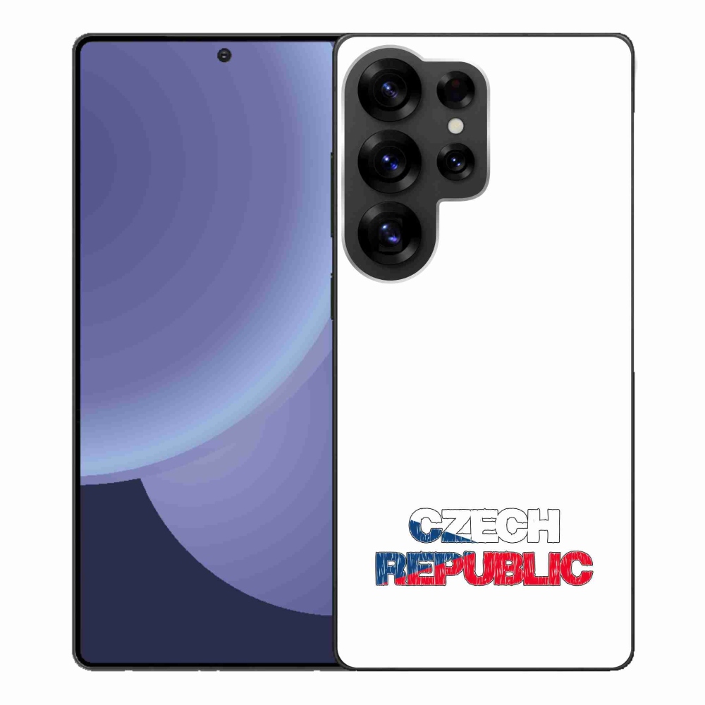 Gélový kryt mmCase na Samsung Galaxy S25 Ultra - Czech Republic biele pozadie