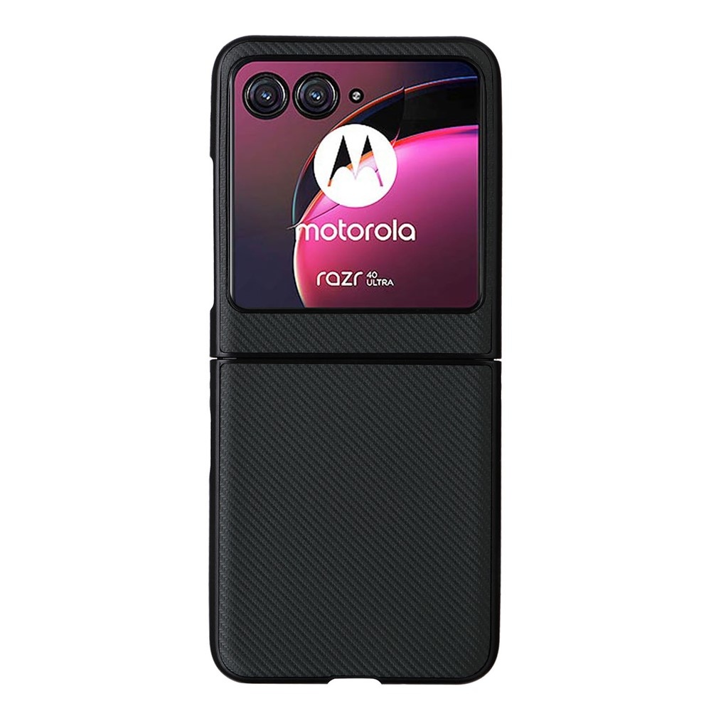 Textúry plastový kryt s umelou kožou na Motorola Razr 40 Ultra 5G - zelený