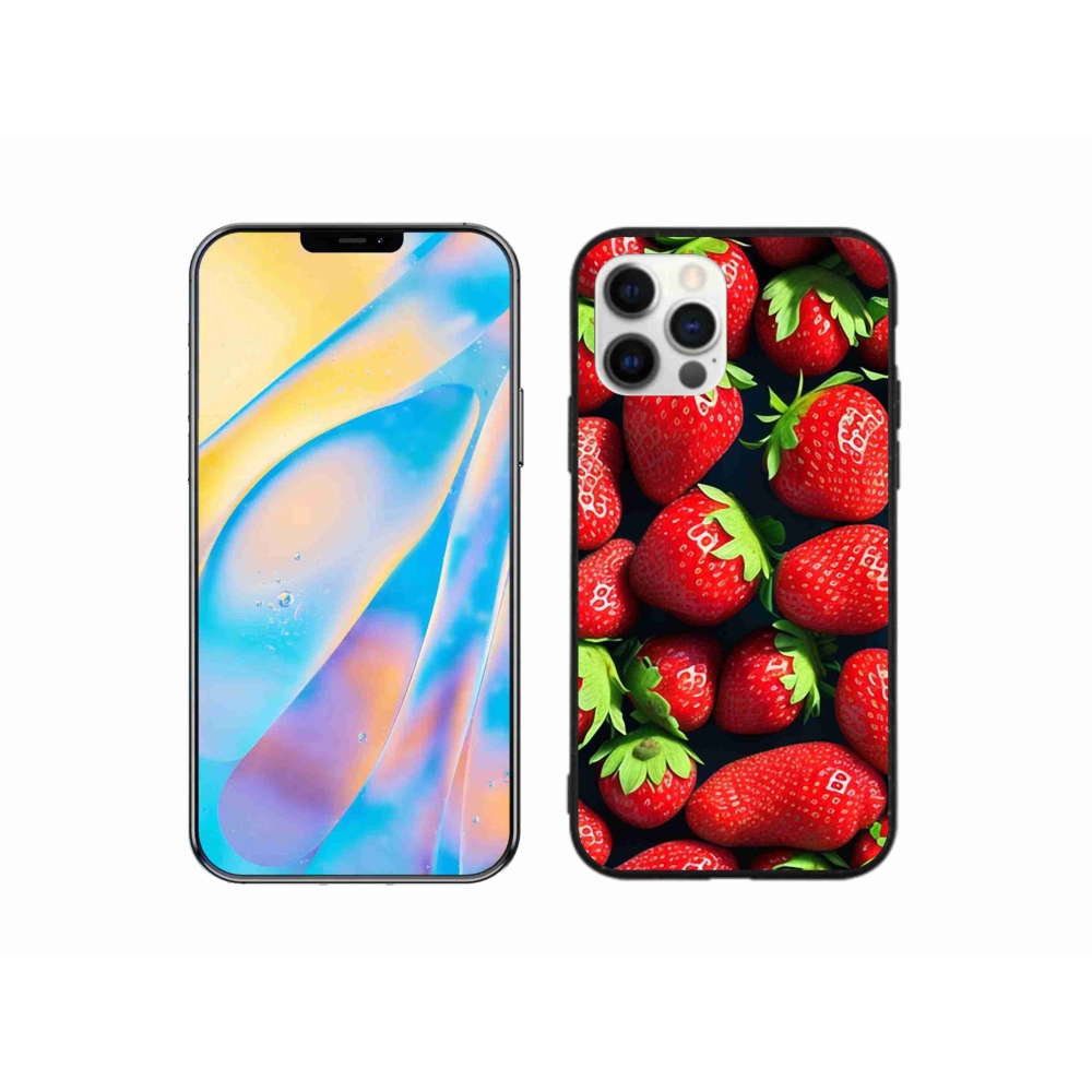 Gélový kryt mmCase na iPhone 12 - jahody