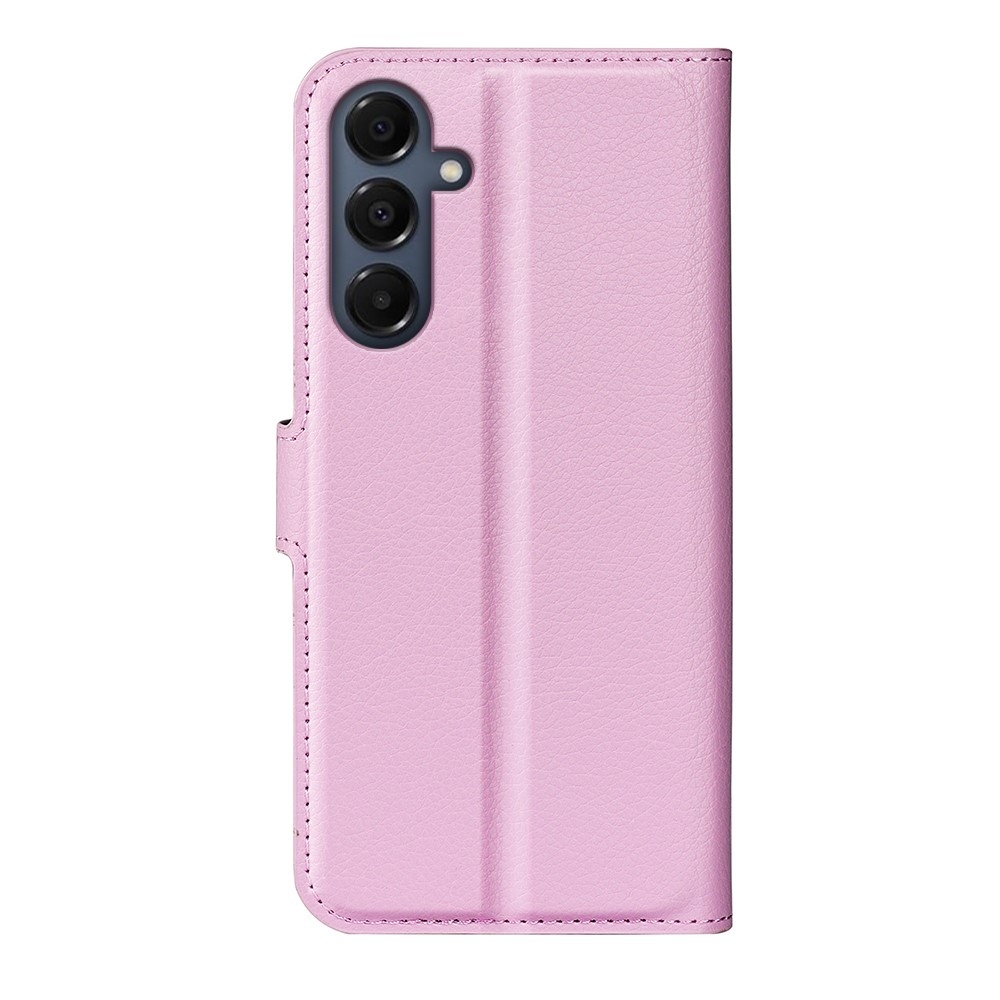 Litchi knižkové púzdro na Samsung Galaxy A17 5G - ružové