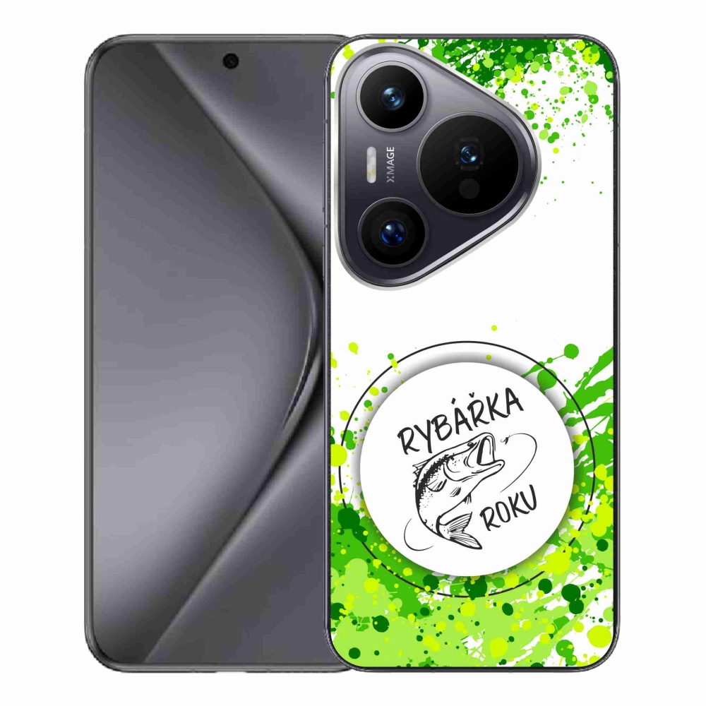 Gélový kryt mmCase na Huawei Pura 70 Pro - rybárka roku biele pozadie