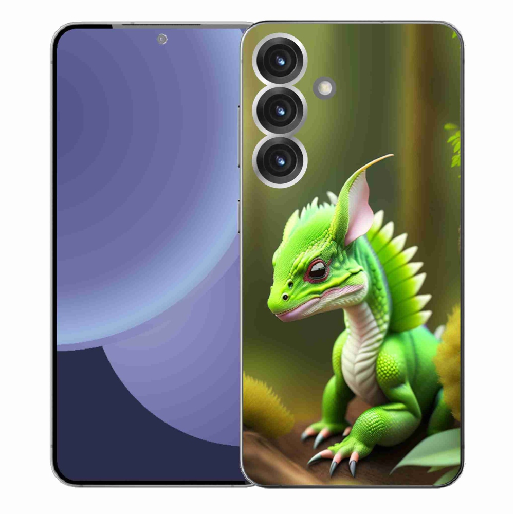 Gélový kryt mmCase na Samsung Galaxy S25+ - zelený dráčik