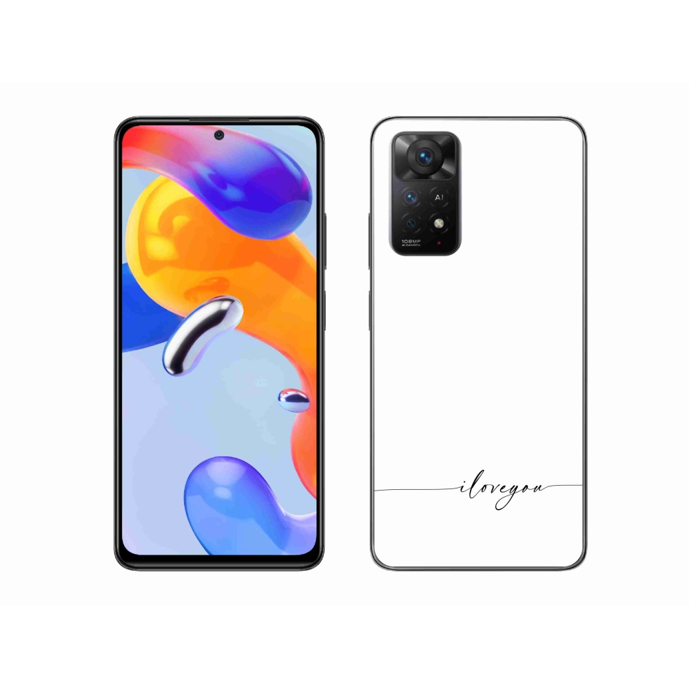 Gélový kryt mmCase na Xiaomi Redmi Note 11 Pro 4G/5G - I love you biele pozadie