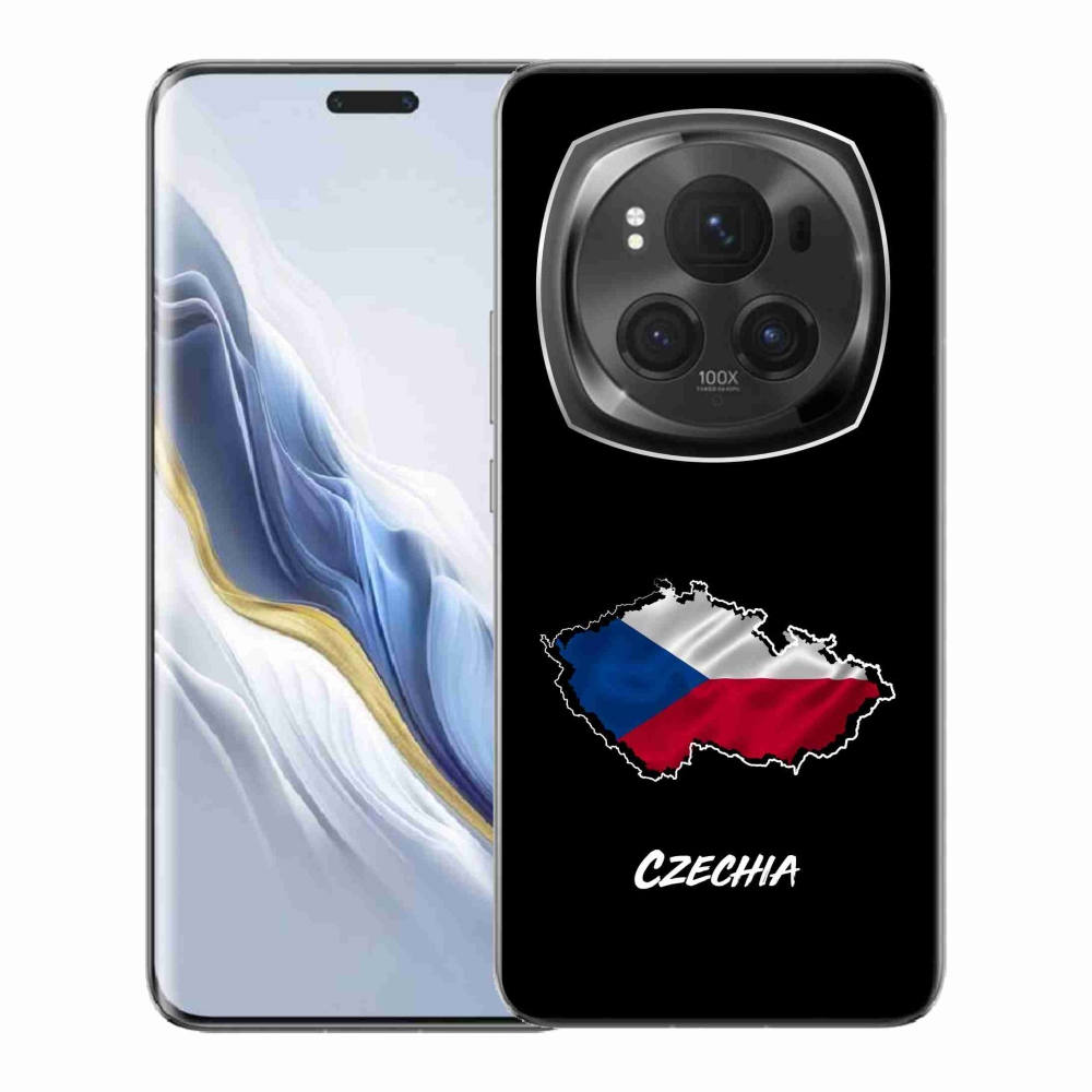 Gélový kryt mmCase na Honor Magic 6 Pro 5G - Czechia čierne pozadie