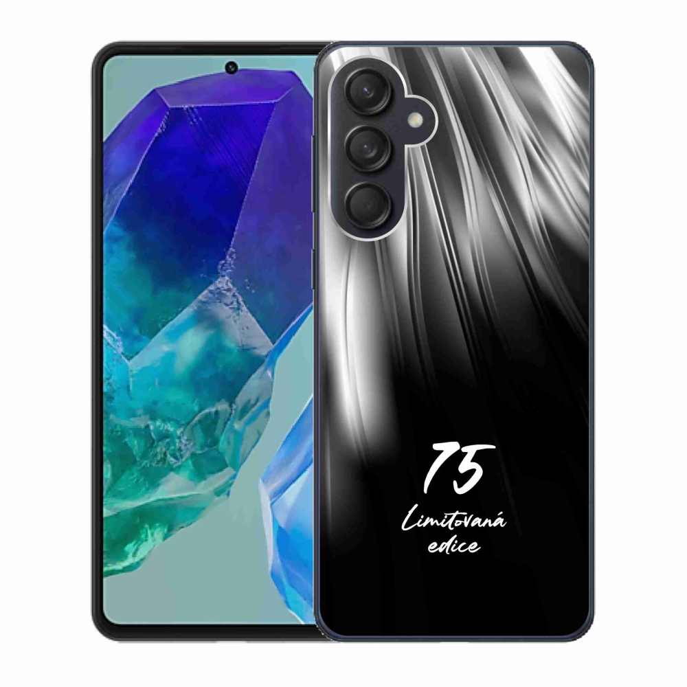 Gélový kryt mmCase na Samsung Galaxy M55 5G - 75 limitovaná edícia čierne pozadie