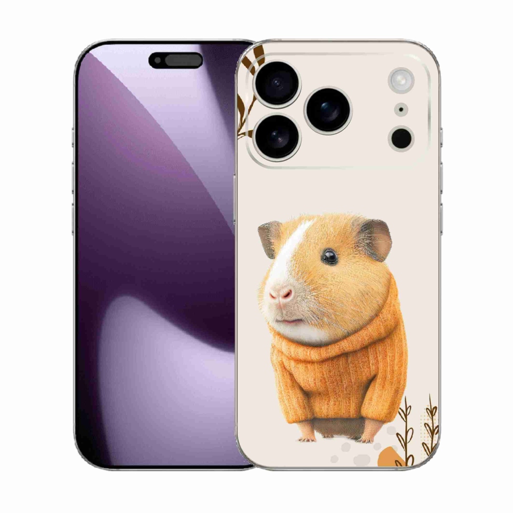 Gélový kryt mmCase na iPhone 17 Pro - morča vo svetri