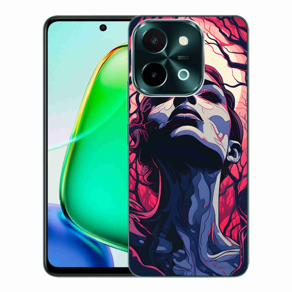 Gélový kryt mmCase na Vivo Y28 - abstraktná tvár