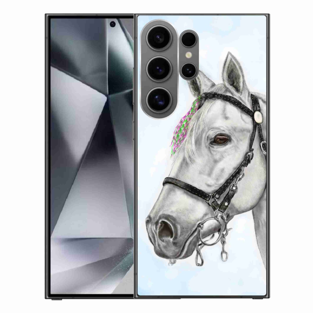 Gélový kryt mmCase na Samsung Galaxy S24 Ultra - biely kôň 1