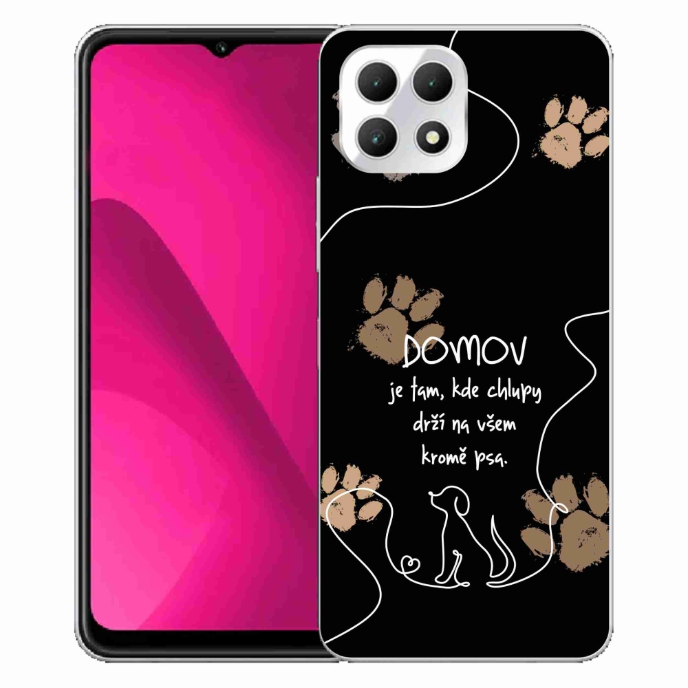 Gélový kryt mmCase na T-Mobile T Phone 2 - psí motív čierne pozadie