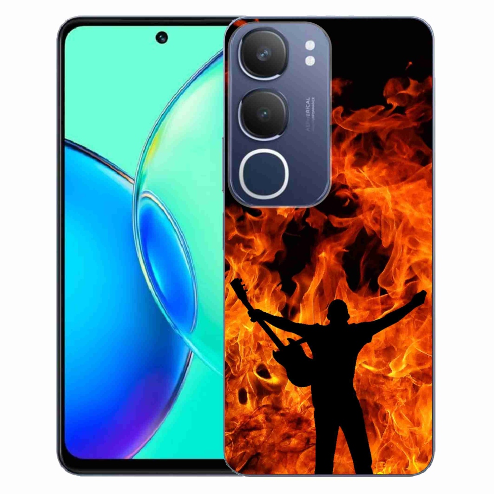 Gélový kryt mmCase na Vivo Y19s - muzikant a oheň