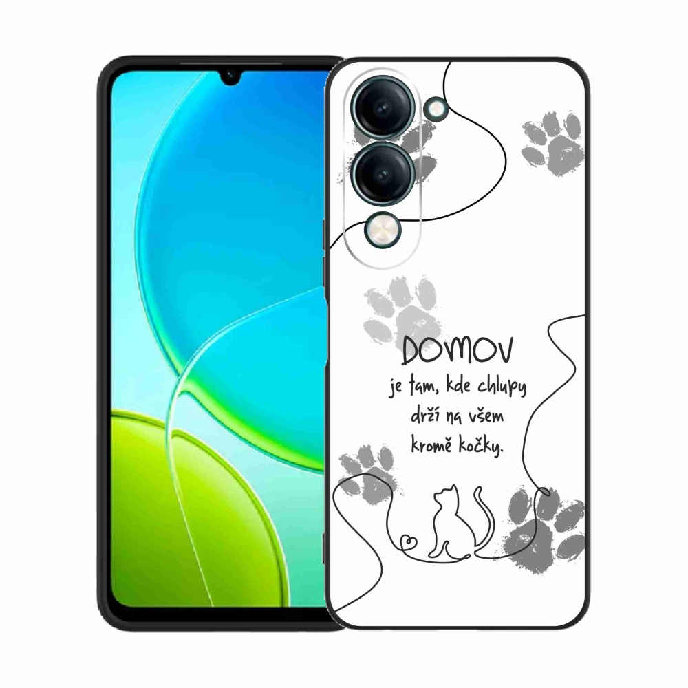 Gélový kryt mmCase na Vivo Y29s 5G - mačacie motív biele pozadie