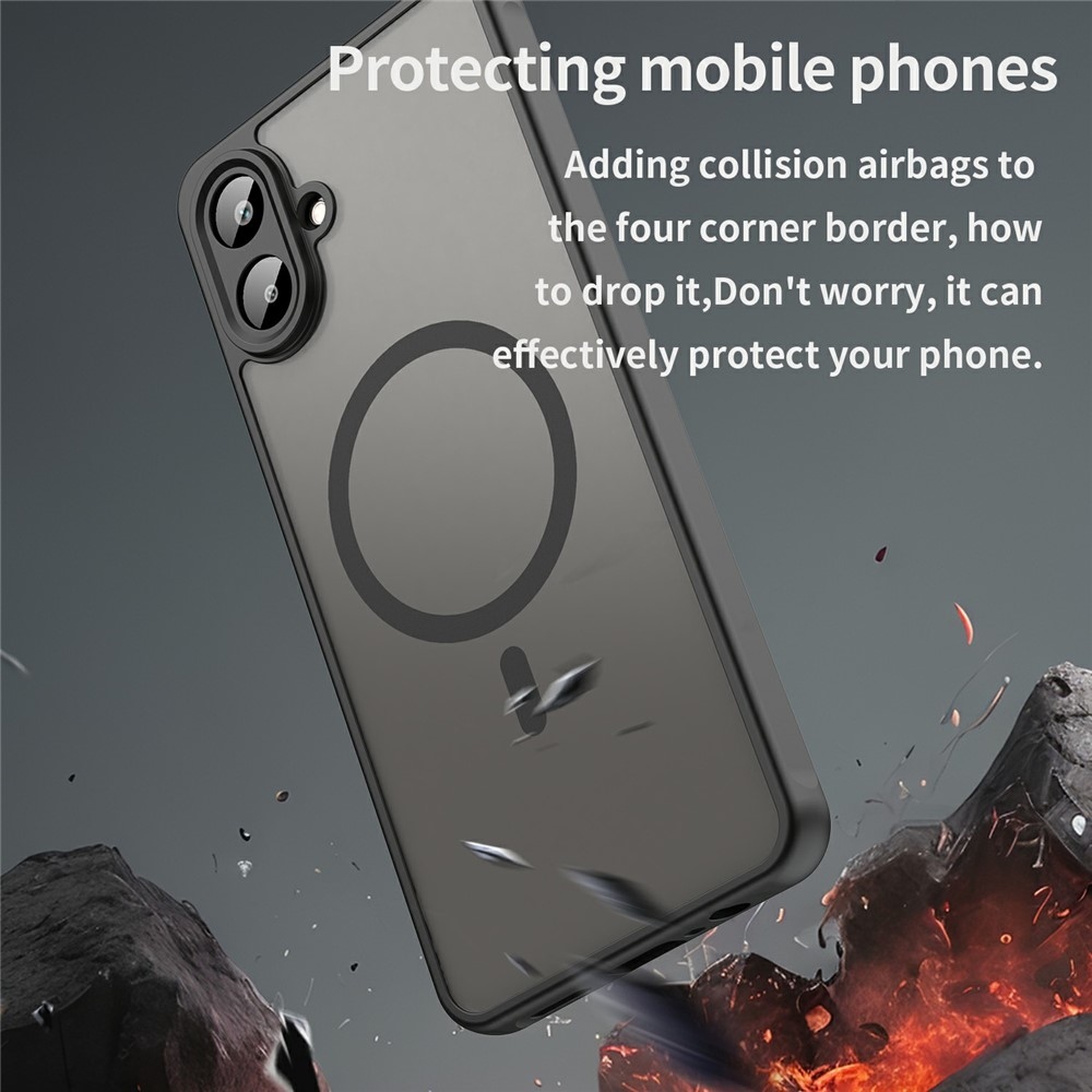 Case matný gélový obal s MagSafe na Samsung Galaxy A07 4G - čierny