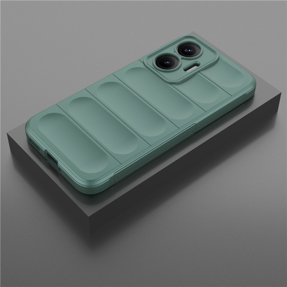 Rugg odolný gélový obal na Xiaomi Poco F7 5G - zelený