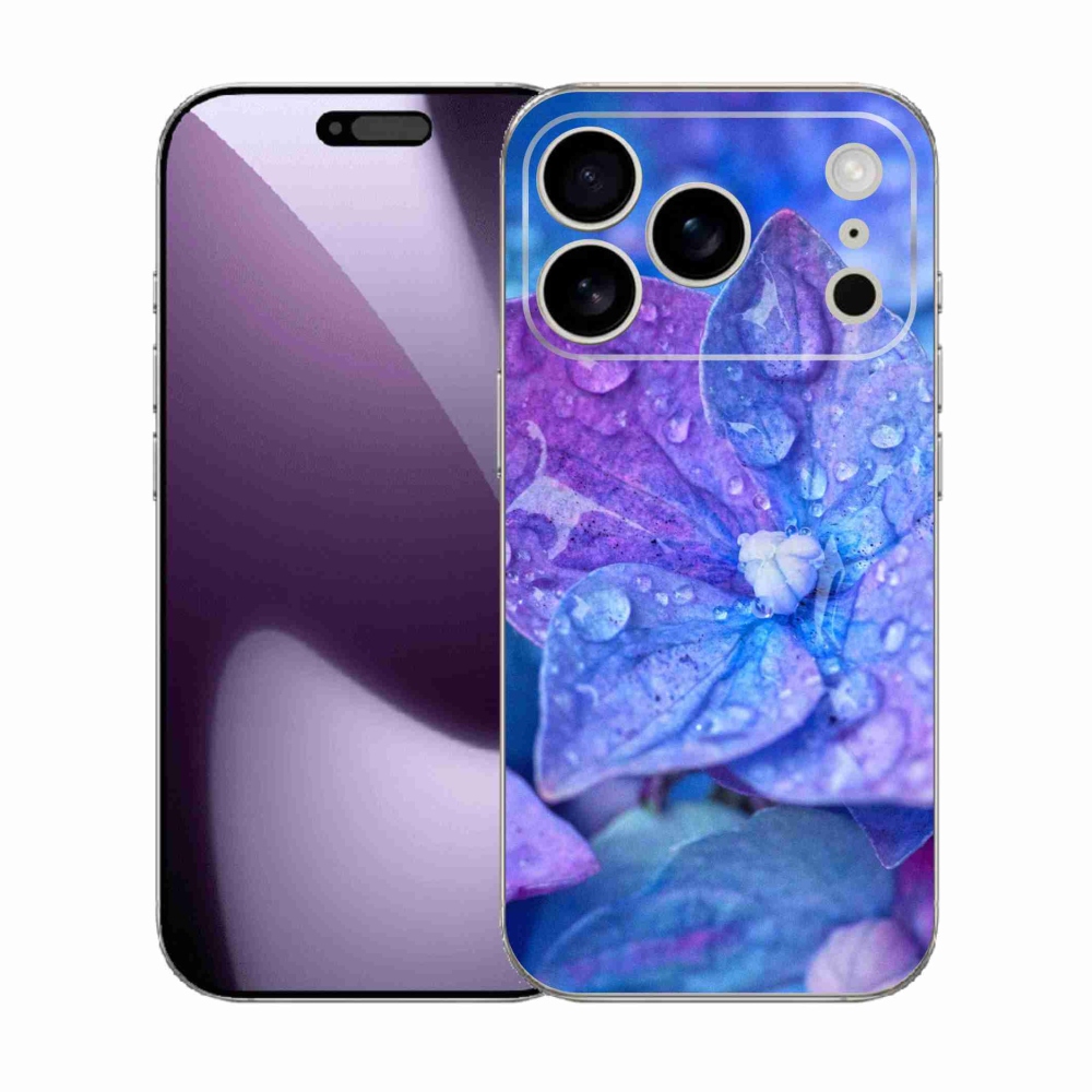 Gélový kryt mmCase na iPhone 17 Pro - fialový kvet