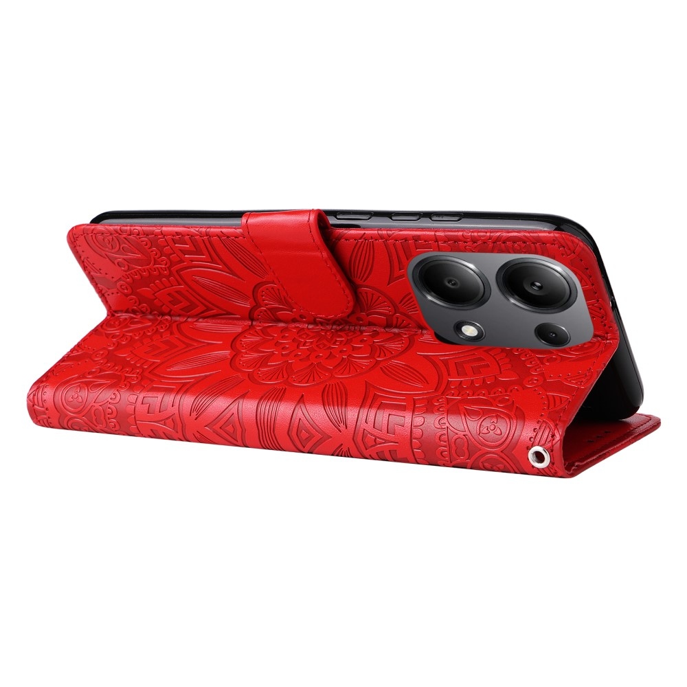 Sunflower knižkové púzdro na Xiaomi Redmi Note 14S/Note 13 Pro 4G/Poco M6 Pro - červené