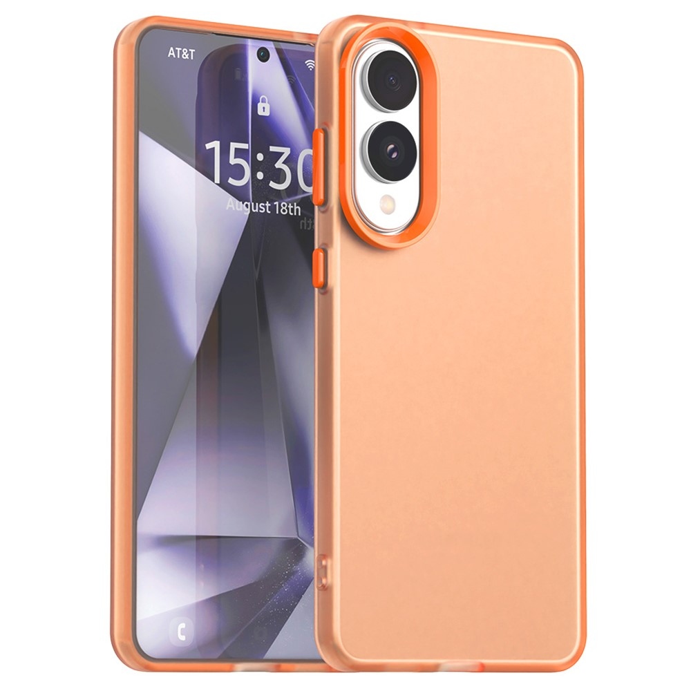 Candys matný gélový obal na Samsung Galaxy S25 Edge - oranžový