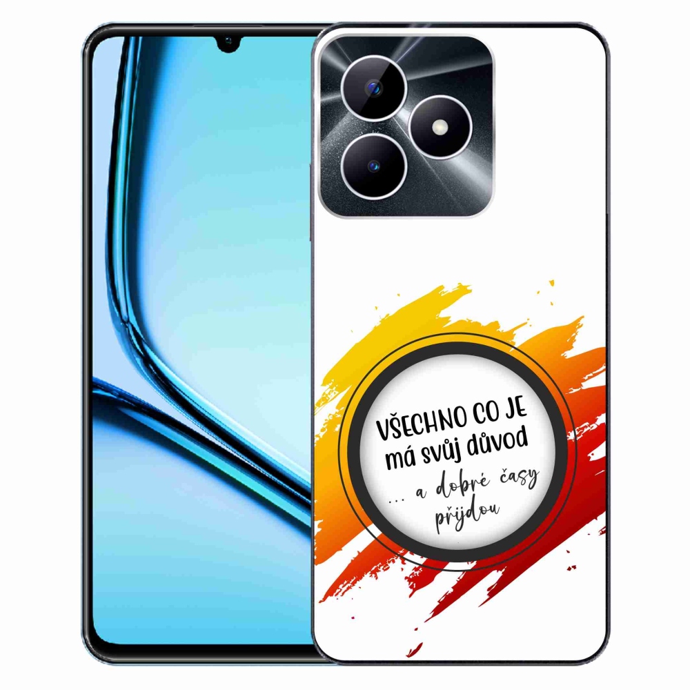 Gélový kryt mmCase na Realme Note 50 - citát 3 biele pozadie